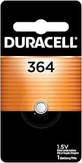 Duracell 364 Silver Oxide Button Battery, 1 Count Pack, 364 1.5 Volt Battery, Long-Lasting for Watches, Medical Devices, Calculators, and More