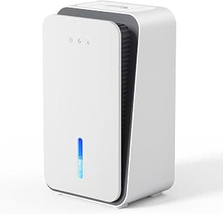 Dehumidifier, 1000 sq.ft Dehumidifier for Home with Auto Shut Off, Dehumidifier with Aromatherapy, Ultra-Quiet Sleep Mode, 7-Color Light for Bedroom Bathroom Basement Closet (CS08-White)