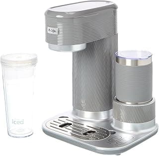 Mr. Coffee 4-in-1 Latte Lux Iced Hot Coffee Maker with Built-In Milk Frother Single-Serve 22 Ounces