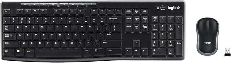 Logitech MK270 Full Size Wireless Keyboard and Mouse Combo - Black