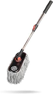 Adam's Polishes Microfiber Duster – Exterior Soft Premium Large Car Duster Kit Extendable Handle with Long Pole, Safe On Paint & Removes Dust, Pollen, Dirt, Cotton, Hair & More