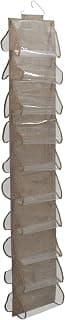 Household Essentials 20-Pocket Closet Shoe File, Beige