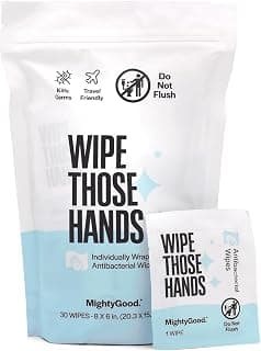 Wipe Those Hands On-The-Go Hand Sanitizing Wipes, 1 Pack of 30, Unscented