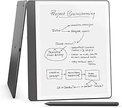 Like-New Amazon Kindle Scribe (32GB) - Your notes, documents and books, all in one place. With built-in AI notebook summarization. Includes Premium Pen - Tungsten