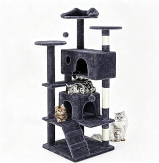DUMOS 54 Inch Cat Tree Tower with Scratching Posts, Multi-Level