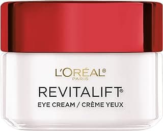 L'Oreal Paris Skincare Revitalift Anti-Wrinkle and Firming Eye Cream with Pro Retinol, Treatment to Reduce Dark Circles, Fragrance Free, 0.5 oz.