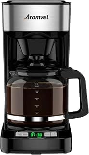 12 Cup Programmable Coffee Maker, 24-Hour Delay Brew, Drip Coffee | Large 1.8L Water Tank, Drip Coffee Machine with Glass Carafe & Reusable Filter, Measuring Spoon, 4-Hour Auto Keep Warm