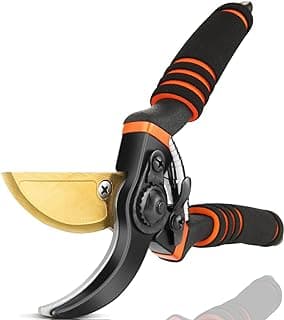 Pruning Shears, Garden Shears - Hewog 8.5" Professional Premium SK5 Steel with Titanium Bypass Pruning Shears for Gardening, Sharp Handheld Heavy Duty Garden Hedge Clippers/Scissors Pruners Tools