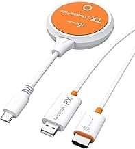 j5create ScreenCast USB-C to HDMI Wireless Display Transmitter and Receiver, Supports 1080p, Suitable for iPhone15, MacBook, iPad Pro, Chromebook, USB-C Laptops, and Android (JVAW62)
