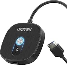Unitek Wireless HDMI Display Dongle Adapter-Streaming Media Adapter NoWiFi | 5G+2.4G Dual Frequency Stability,Stunning 1080P Full HD Output with 4K Decoding,Plug&Play,Compatible with iOS & Android
