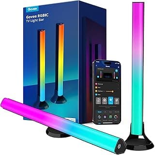 Govee RGBIC Light Bars, 15 Inches WiFi TV Lights for 45-70 inch TVs, Black | Smart Light Bars with Multiple Placement Options, Work with Alexa and Google Assistant