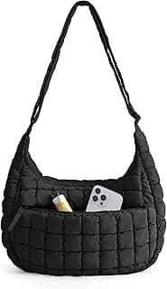 BAGSMART Quilted Crossbody Bags for Women, Travel Purses Hobo Shoulder Bag