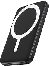 podoru for MagSafe Power Bank 5000mAh, Ultra-Slim Magnetic Portable Charger | 20W PD Fast Charging, Travel Essentials with USB-C Cable, Wireless Battery Pack for iPhone 17/16/15/14/13/12 Series-Black