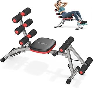 MERACH Ab Machine, Adjustable Ab Trainer, Sit Up Exercise Equipment 330LBS | Multi-Functional Adjustable Ab Workout Bench, Home Gym Equipment, Automatic Rebound, Core Ab Training