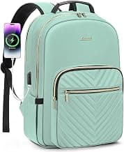 LOVEVOOK Laptop Backpack for Women,Quilted Work Travel College Laptop Bag | Professional Nurse Teacher Backpack Purse,Padded Laptop Compartment,Waterproof Backpack for Traveling on Airplane,Great Gifts