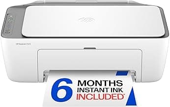 HP DeskJet 2923 Wireless All-in-One Color Inkjet Printer, Scanner, Copier, 6 Month Trial of Instant Ink Included, AI-Capable (B18JWA)