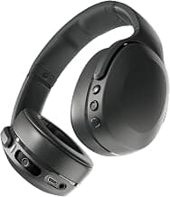 Skullcandy Crusher Evo Wireless Multi-Sensory Bass Headphones - True Black | Bluetooth, Noise Isolating Over-Ear Fit, 40 Hours Battery, Microphone, Working Out, Gym, Travel, Studying, Music