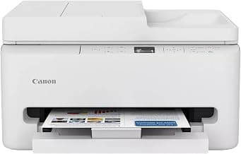 Canon PIXMA TR7120 Wireless Color Inkjet Printer, Duplex Printing, White – Home Printer with Copier/Scanner, Auto Document Feeder, Compact Design, Intuitive Control Panel