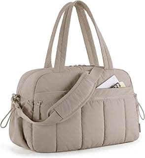 BAGSMART Duffle Bag for Travel, Gym Bag for Women, Weekender Carry on | PVC Wet Pocket, Airline Approved Personal Carry-on Size, Fits Under-seat, One Bag for Gym, Travel, Hospital, Overnight
