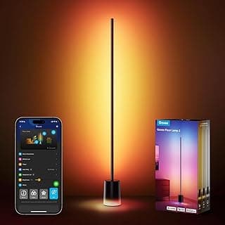Govee Floor Lamp 2, RGBIC Smart Floor Lamp for Living Room, Bedroom | 1725lm, Warm Cool White LED, 2200K-6500K, Compatible with SmartThings, Matter, Alexa, Music Sync, Scene Modes, Black(1 Pack)