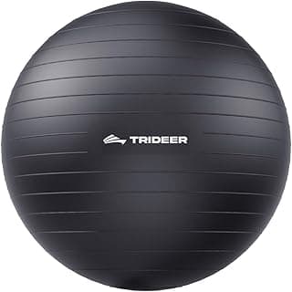 Trideer Yoga Ball for Exercise, Pilates, Core & Balance Training, Stability Ball for Pregnancy & Birthing Prep, Physical Therapy, Daily Stretching, Office Chair for Active Sitting, Quick Pump Included