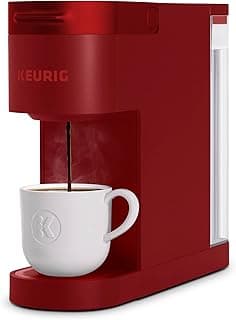 Keurig K- Slim Single Serve K-Cup Pod Coffee Maker, with 3 Brew Sizes, Multistream Technology, 46oz Removable Reservoir, Scarlet Red | Multistream Technology, 3 Brew Sizes, 46 Oz Removable Reservoir, Space-Saving Design