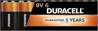 DURACELL Coppertop 9V Battery, 6 Count, Smoke Detector Battery