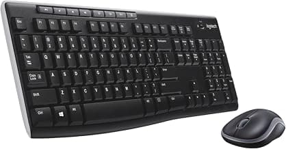 Logitech MK270 Full Size Wireless Keyboard and Mouse Combo - Black