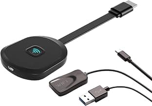 Wireless Display Adapter, Screen Mirroring for iOS Android Laptop | Mirror content from iOS, Android and laptops to TV,Projector or Display. No app required for setup.