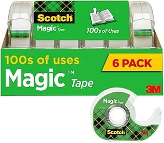Scotch Magic Tape, Invisible, 6 Tape Rolls with Dispenders