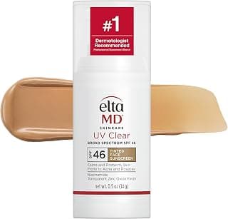 EltaMD UV Clear Face Sunscreen with Zinc Oxide, Oil-Free, SPF 46 and SPF 50
