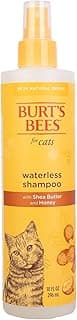 Burts Bees for Pets Waterless Cat Shampoo Spray, 10 Fl Oz | No-rinse formula with shea butter and honey gently cleans between baths, pH-balanced, no harsh detergents