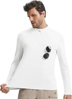 baleaf Men's 1/4 Zip Sun Shirt UPF 50+ for Hiking | Mesh panels, chest pocket and quarter-zip design for hiking, golf, fishing and everyday outdoor activities.