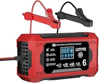 Corebox Battery Charger 6-Amp 12V Automatic Smart Battery Trickle Charger
