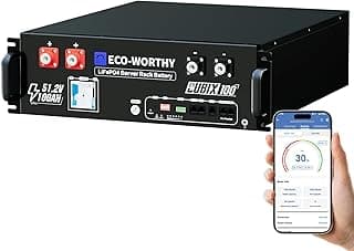 ECO-Worthy Cubix100 48V 600Ah Server Rack Battery LiFePO4 | 6 Pack 30.72kWh Solar Battery Kit for Home Backup | UL9540 & UL1973 & CEC Listed, for Home Backup Power