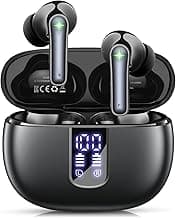 Wireless Earbuds Bluetooth 5.4 Headphones with 48H Playtime Ear Buds | Noise Cancelling Mic, LED Power Display Charging Case, IPX7 Waterproof Bass Stereo Earphones for iPhone Android Phone/Laptop