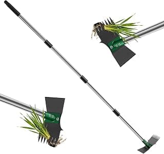 60 Inch Dual Head Garden Hoe and Weed Puller Tool with Long Handle