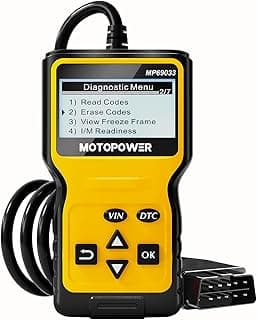 MOTOPOWER MP69033 Car OBD2 Scanner Code Reader Engine Fault Scanner CAN Diagnostic Scan Tool for All OBD II Protocol Cars Since 1996, Yellow