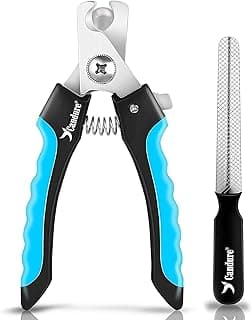 Candure Dog Nail Clippers and Trimmer with Safety Guard to Avoid Over-Cutting Toe Nails, Professional Grooming Pet Nail Clipper with Nail File for Small, Medium & Large Breeds