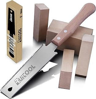 RUITOOL Japanese Hand Saw 6 Inch Double Edge Ryoba Pull Saw for Flush Cuts | Flexible SK5 Blade, 14/17 Tpi Double-Edge Teeth, Beech Handle Wood Saw, Woodworking Tools for Hardwood, Softwood, Finish Cuts