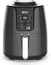 Ninja AF101 Air Fryer, 4 Qt Capacity, 4-in-1 Crisp, Roast, Reheat, Dehydrate, Dishwasher Safe Parts, 105°F-400°F, 1550 Watt, Grey