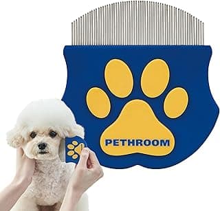 PETHROOM Professional Eye Comb for Pets, Stainless Steel Tear Stain Remover | Gentle Round-Head Grooming Tool for Cats & Dogs, Compact & Portable for Eye Gunk Removal