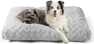 EHEYCIGA Washable Large Dog Bed for Crate, 35x23 Inch Pet Bed, Grey | Soft Dog Crate Bed, Plush and Comfy Kennel Pad, Deluxe Sleeping Mattress for Dogs Up to 45 lbs