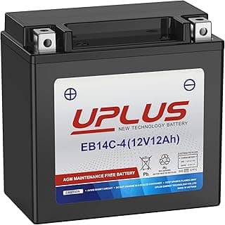 UPLUS YTX14-BS Motorcycle Battery AGM Maintenance Free | EB14C-4 Scooter Snowmobile UTV Battery - Sealed Powersports Batteries Compatible with Honda Suzuki Kawasaki Yamaha