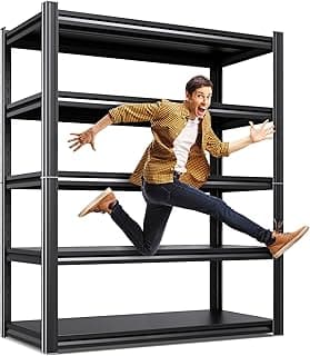 71.2''H /35.4''W Storage Shelves Adjustable Garage Shelving,Heavy Duty Shelving Unit,5T Tall Garage Shelves,Metal Standing Shelf Units,Utility Rack for Kitchen Warehouse Industrial Basement