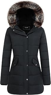 Women's Winter Coat Waterproof Long Insulated Parka with Detachable Hood