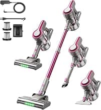 600W/50Kpa Cordless Vacuum Cleaners for Home, 50Mins Stick Vacuum with Self-Standing,Anti-Tangl,Lightweight Wireless Vacuum for Hardwood Floors Carpet Pet Hair Car