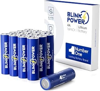 Blinkspower Lithium Batteries AA 16 Pack, 3500mAh NO.1 Lasting 1.5V Double A Lithium Battery 【Non-Rechargeable】