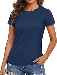 MAGCOMSEN Women's Workout Tops Short Sleeve Shirts UPF 50+ Quick Dry Athletic Sun Protection Rash Guard for Women