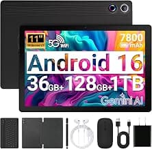 URAO Tablet,11" Android 16 Tablet Octa-core 36GB+128GB Gemini AI